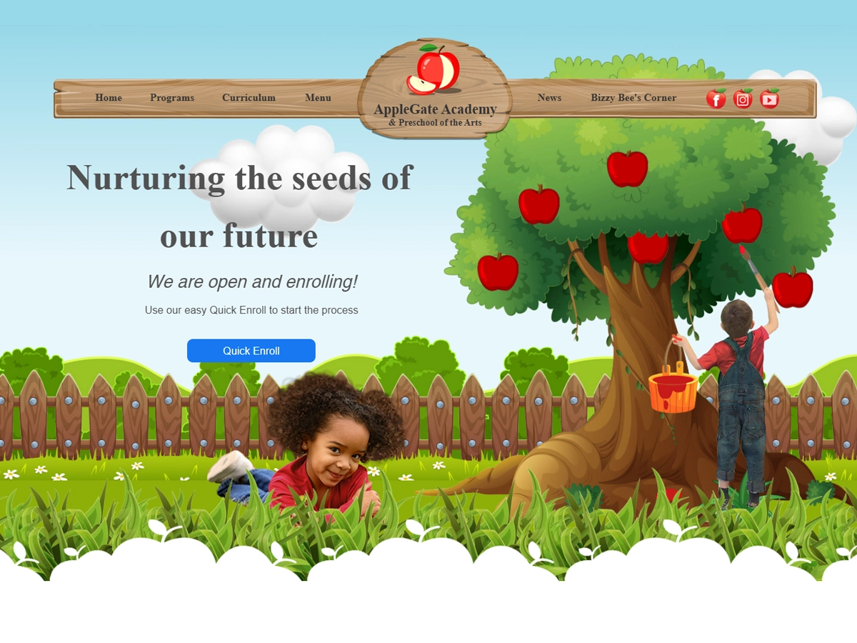 AppleGate Academy website homepage